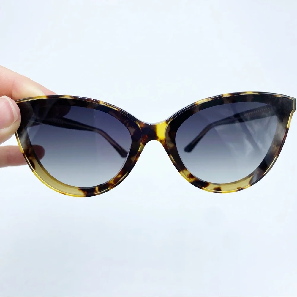 KREWE Monroe Brown & Black Tortoise Shell Cat-Eye Sunglasses
